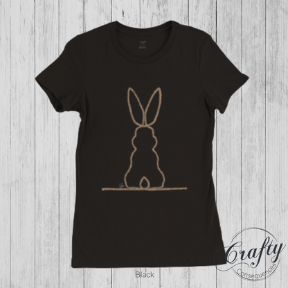 Jute Subtle Rope Bunny v.2 Premium Womens Crewneck T-shirt