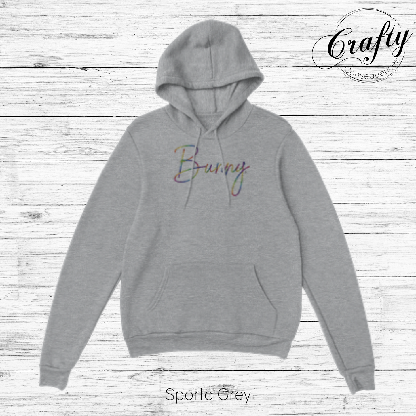 Rainbow Bunny Rope – Classic Unisex Pullover Hoodie
