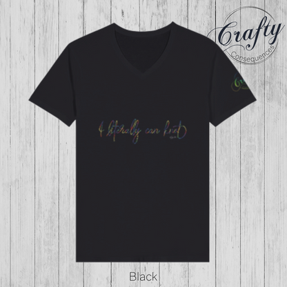 I Literally Can Knot – Rainbow Premium Unisex V-Neck T-Shirt