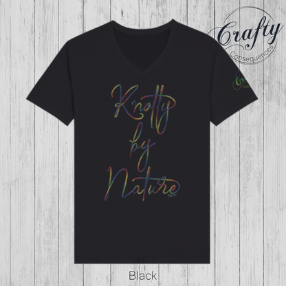 Knotty by Nature – Rainbow Premium Unisex V-Neck T-Shirt