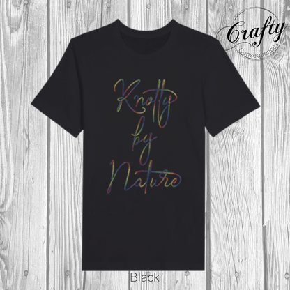 Knotty by Nature – Rainbow Premium Unisex Crewneck T-Shirt