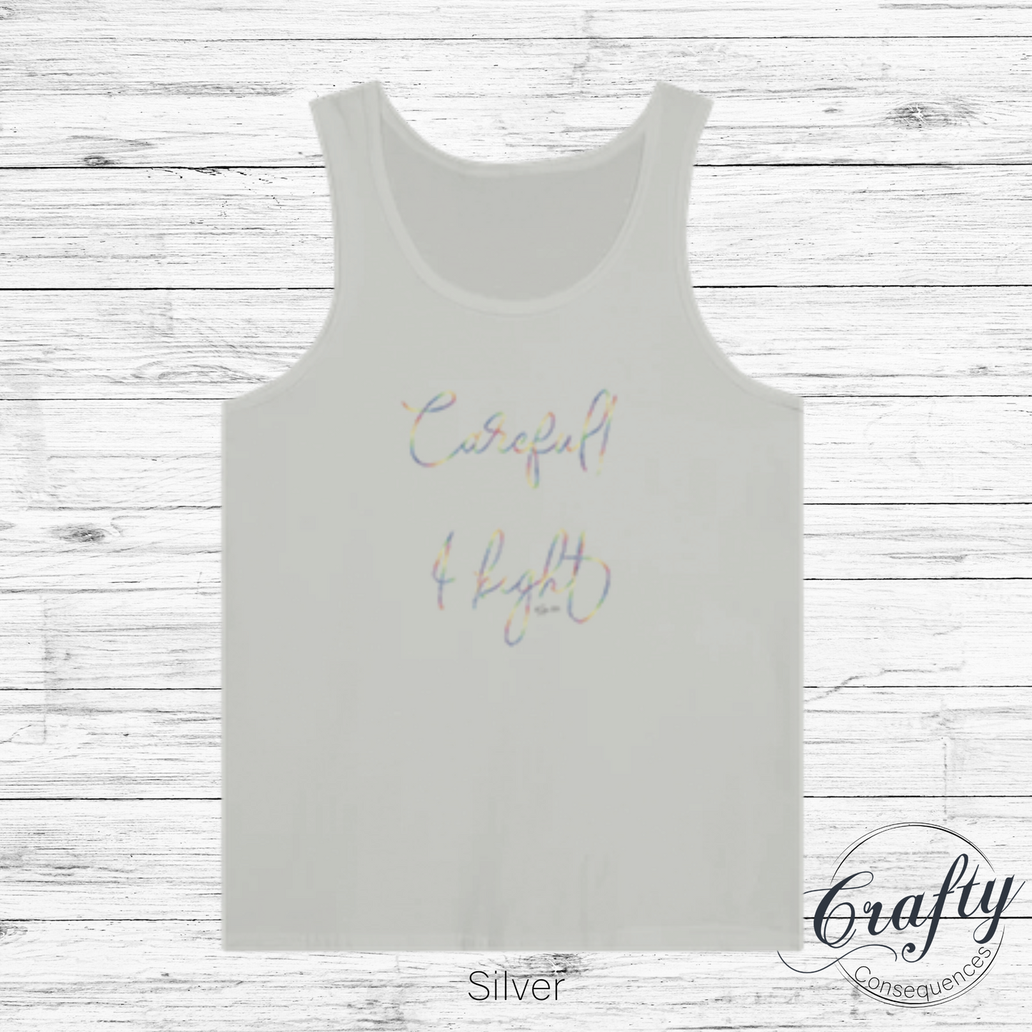 Careful, I Bight – Rainbow Premium Unisex Tank Top