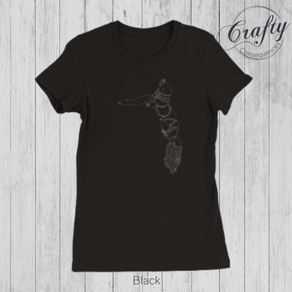 Futomomo Shibari Drawing – Premium Women's Crewneck T-Shirt