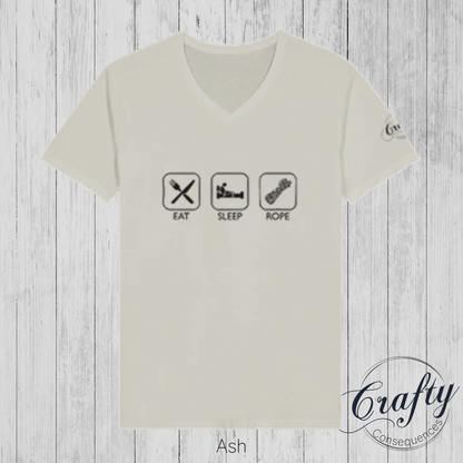 Eat Sleep Rope – Premium Unisex V-Neck T-Shirt