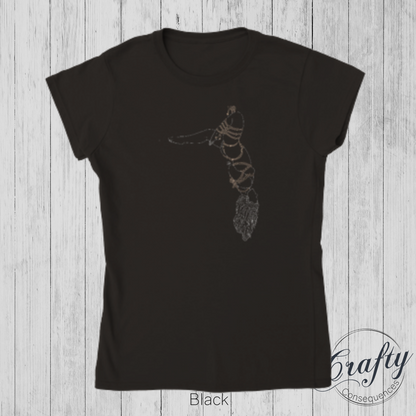 Futomomo Shibari Drawing – Classic Fit Women's Crewneck T-Shirt