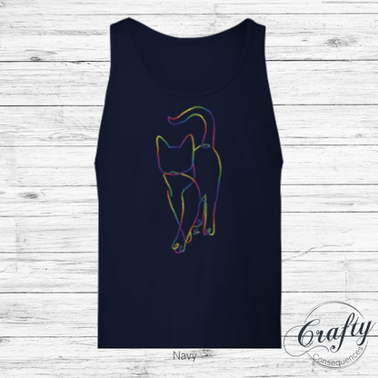 Subtle Rope Kitten V2 (Rainbow Design) – Premium Unisex Tank Top