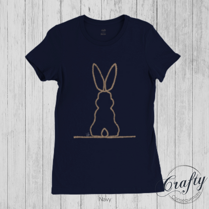 Jute Subtle Rope Bunny v.2 Premium Womens Crewneck T-shirt