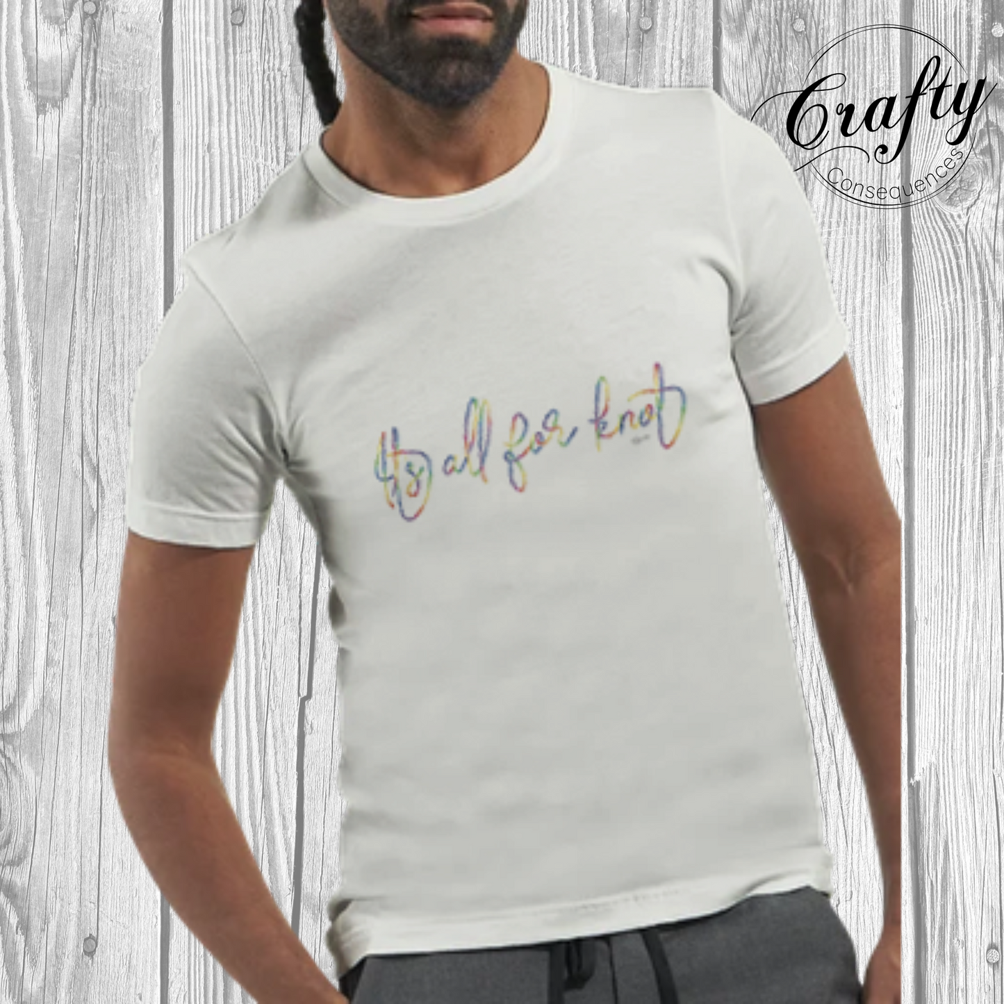 It’s All for Knot – Rainbow Premium Unisex Crewneck T-Shirt