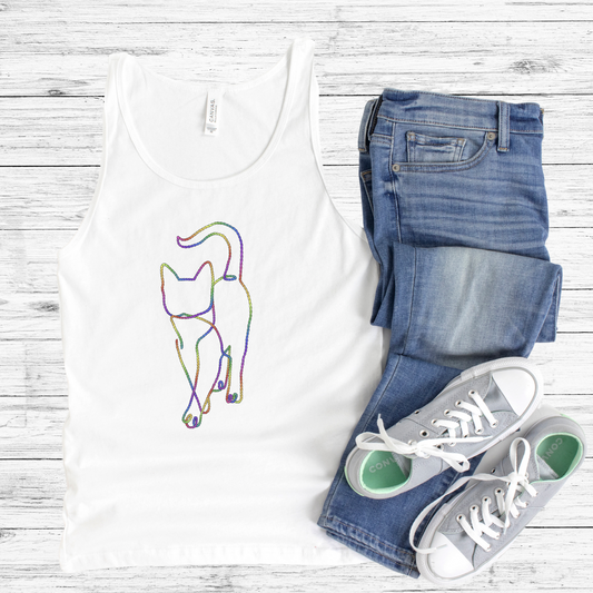 Subtle Rope Kitten V2 (Rainbow Design) – Premium Unisex Tank Top