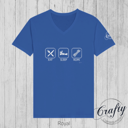 Eat Sleep Rope – Premium Unisex V-Neck T-Shirt