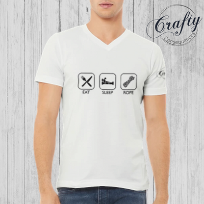Eat Sleep Rope – Premium Unisex V-Neck T-Shirt