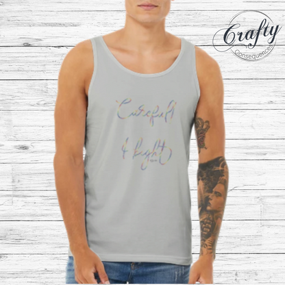 Careful, I Bight – Rainbow Premium Unisex Tank Top
