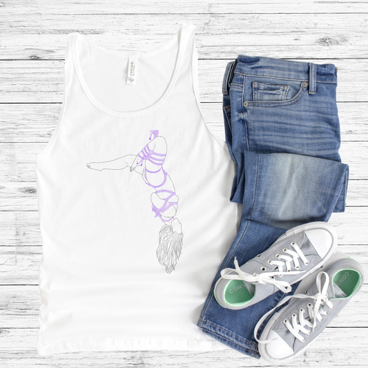 Futomomo Shibari Drawing Premium Unisex Tank Top