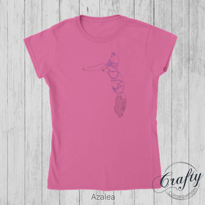 Futomomo Shibari Drawing – Classic Fit Women's Crewneck T-Shirt