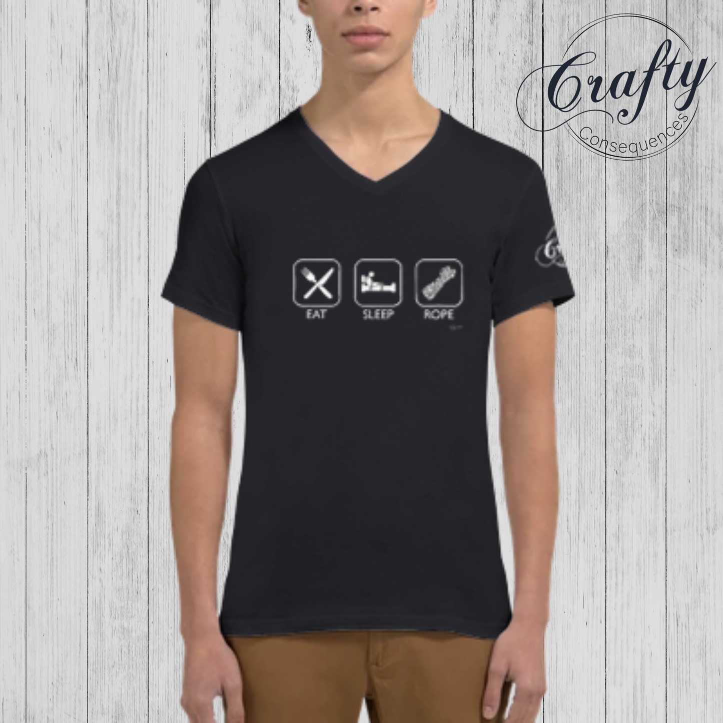 Eat Sleep Rope – Premium Unisex V-Neck T-Shirt