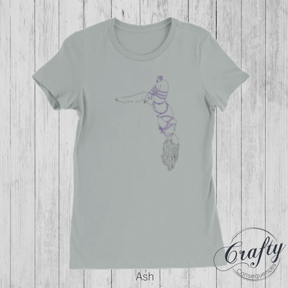 Futomomo Shibari Drawing – Premium Women's Crewneck T-Shirt