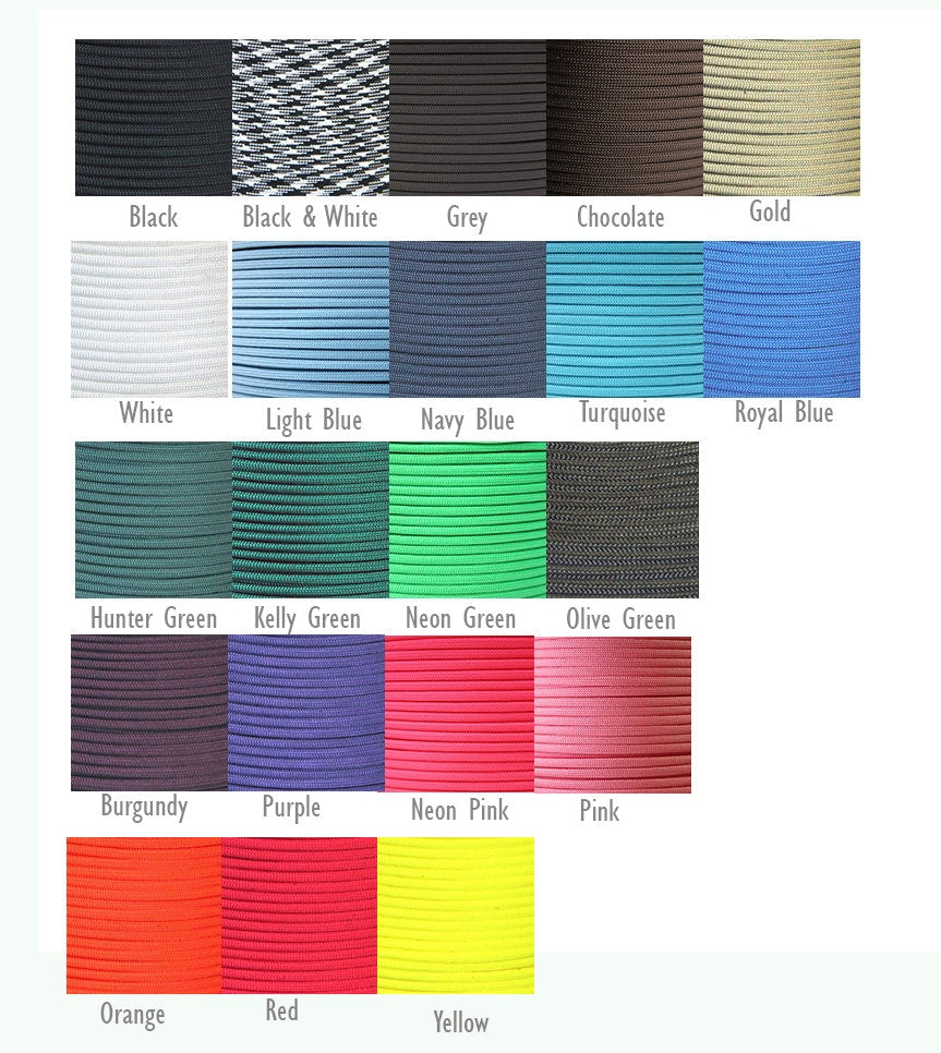 Colour Accented Loaded Paracord Flogger