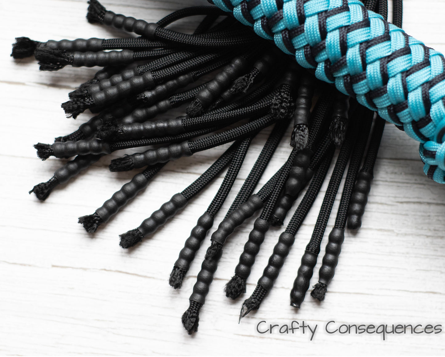 Colour Accented Loaded Paracord Flogger