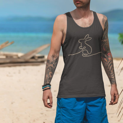 Jute Subtle Rope Bunny Premium Unisex Tank Top