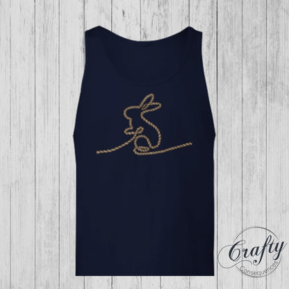 Jute Subtle Rope Bunny Premium Unisex Tank Top