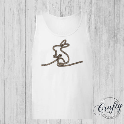 Jute Subtle Rope Bunny Premium Unisex Tank Top
