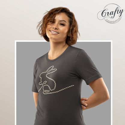 Jute Subtle Rope Bunny Premium Unisex Crewneck T-shirt