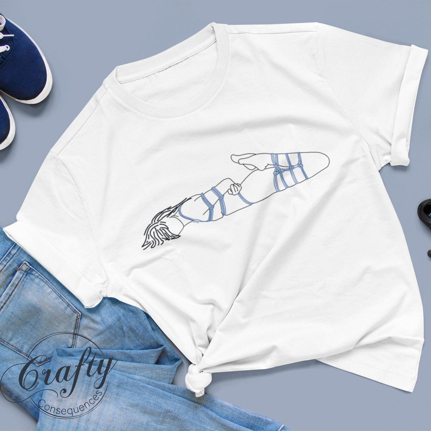 Hog Tie Rope Bondage Premium Unisex Crewneck T-shirt