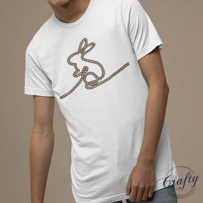 Jute Subtle Rope Bunny Premium Unisex Crewneck T-shirt