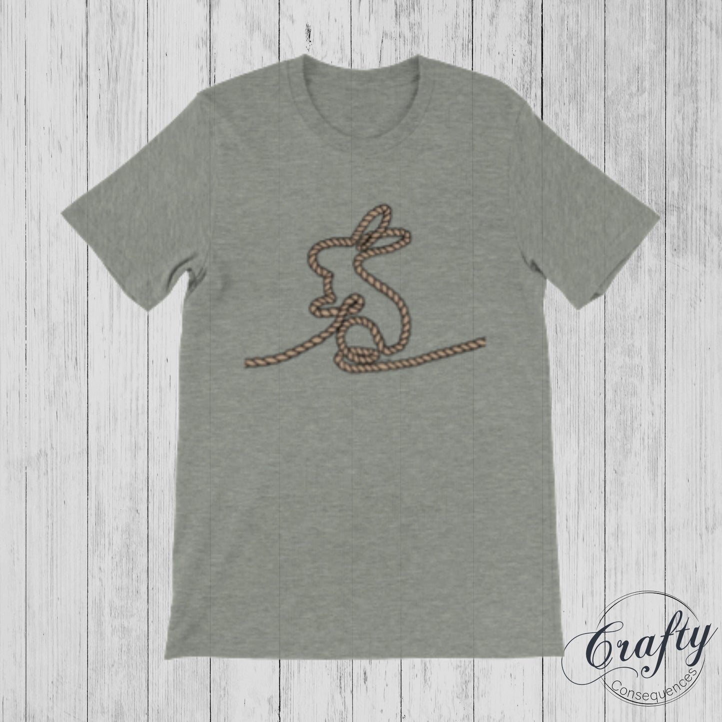 Jute Subtle Rope Bunny Premium Unisex Crewneck T-shirt