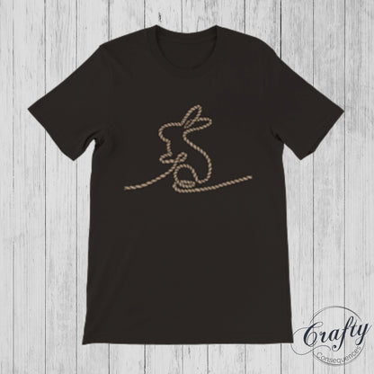 Jute Subtle Rope Bunny Premium Unisex Crewneck T-shirt