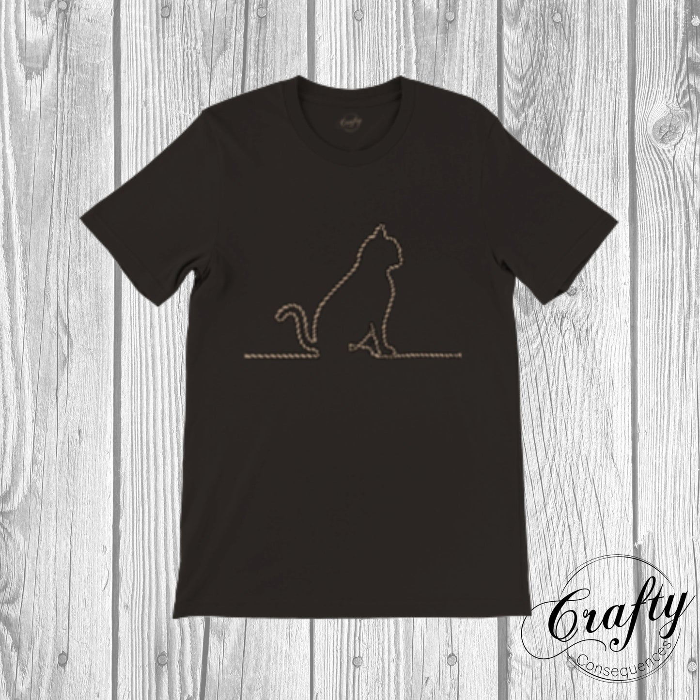 Jute Subtle Rope Kitten Premium Unisex Crewneck T-shirt