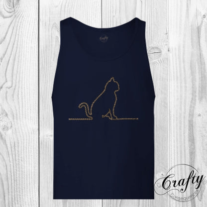 Jute Subtle Rope Kitten Premium Unisex Tank Top