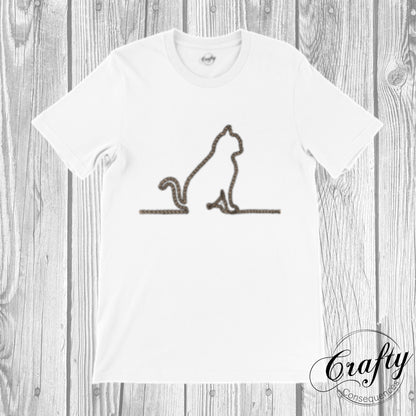 Jute Subtle Rope Kitten Premium Unisex Crewneck T-shirt
