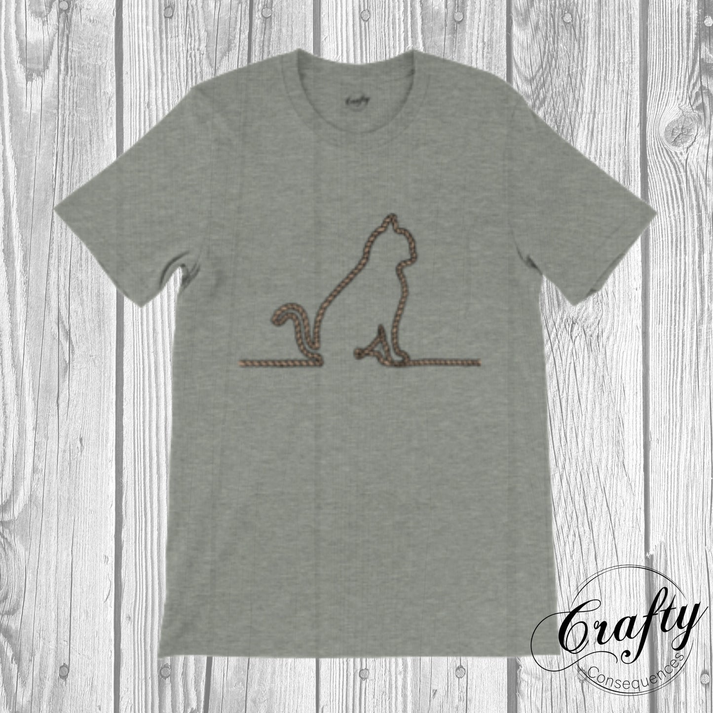Jute Subtle Rope Kitten Premium Unisex Crewneck T-shirt