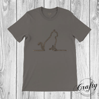 Jute Subtle Rope Kitten Premium Unisex Crewneck T-shirt