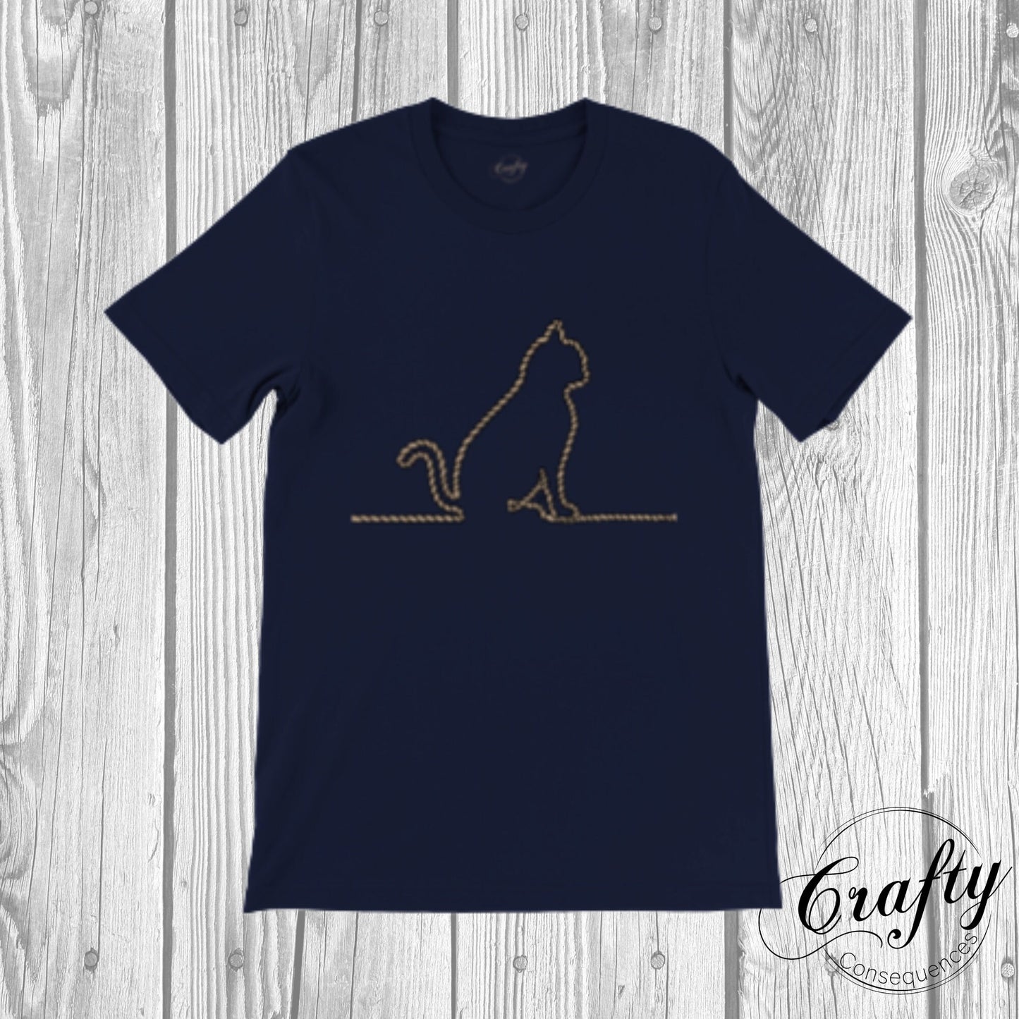 Jute Subtle Rope Kitten Premium Unisex Crewneck T-shirt
