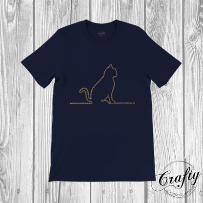 Jute Subtle Rope Kitten Premium Unisex Crewneck T-shirt