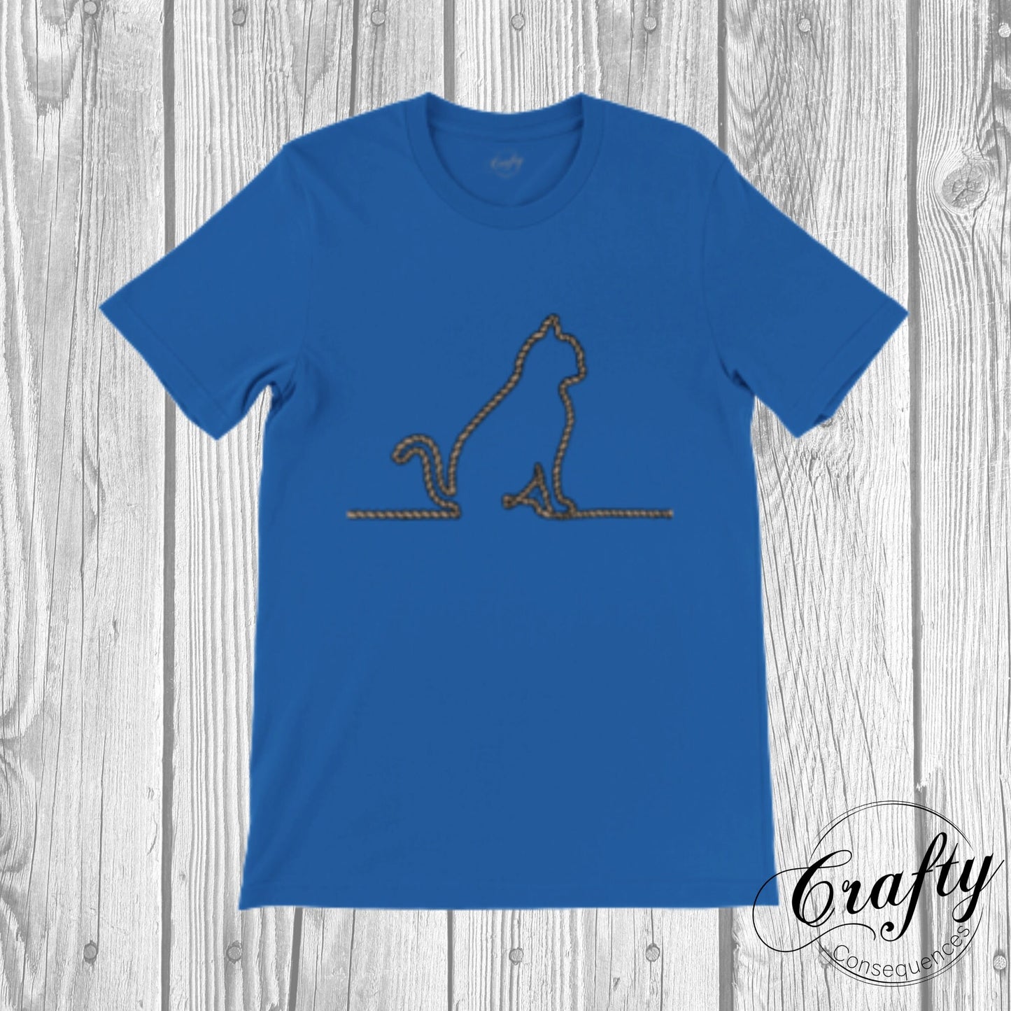 Jute Subtle Rope Kitten Premium Unisex Crewneck T-shirt