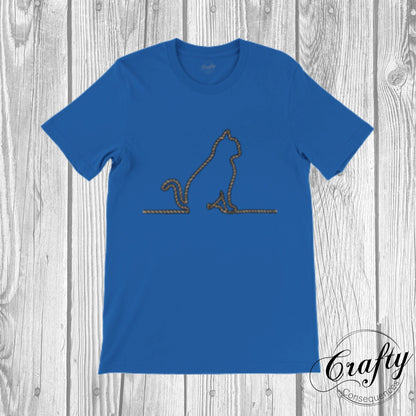 Jute Subtle Rope Kitten Premium Unisex Crewneck T-shirt