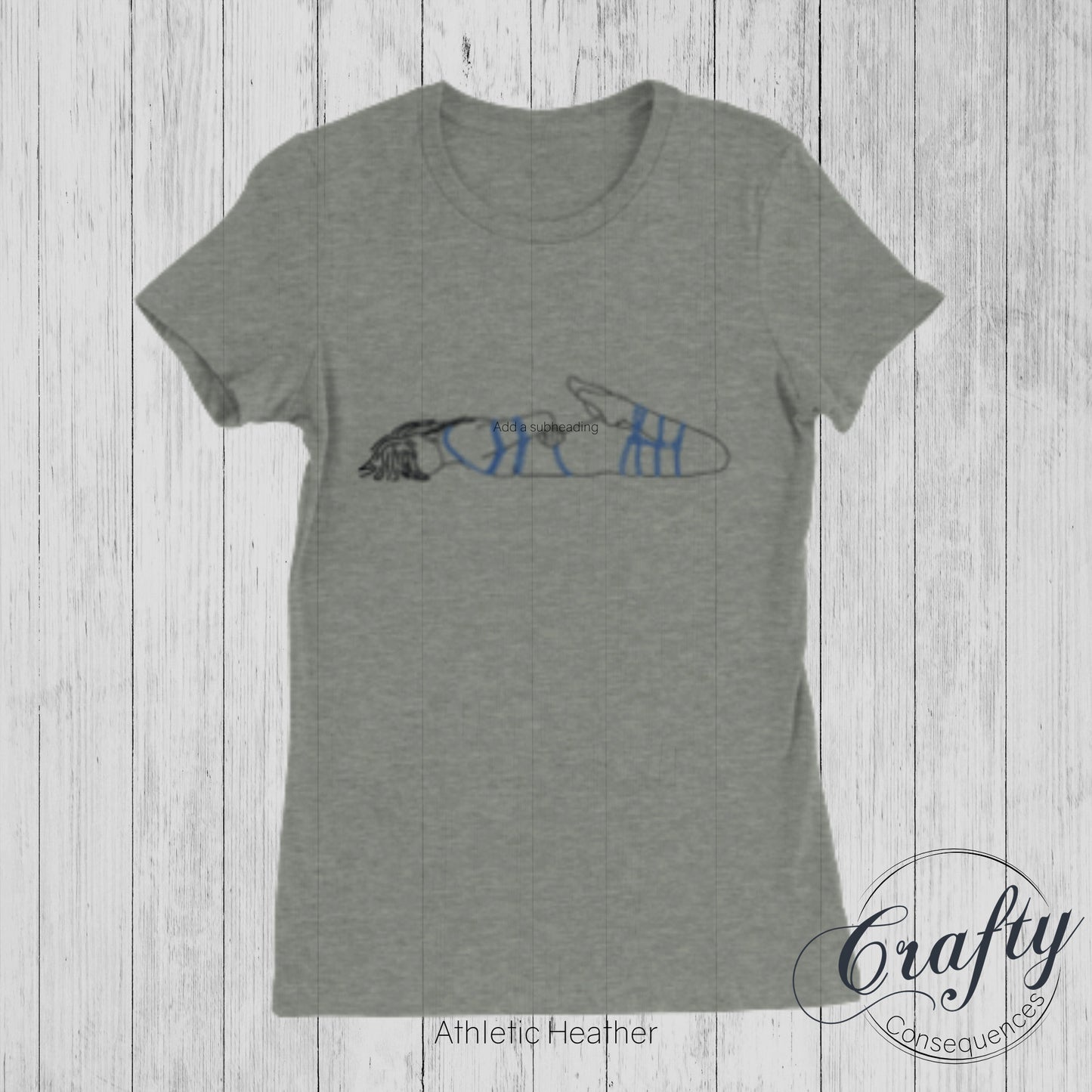 Hog Tie Drawn Premium Womens Crewneck T-shirt