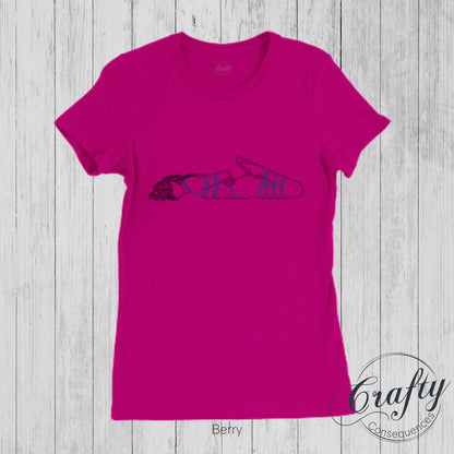 Hog Tie Drawn Premium Womens Crewneck T-shirt