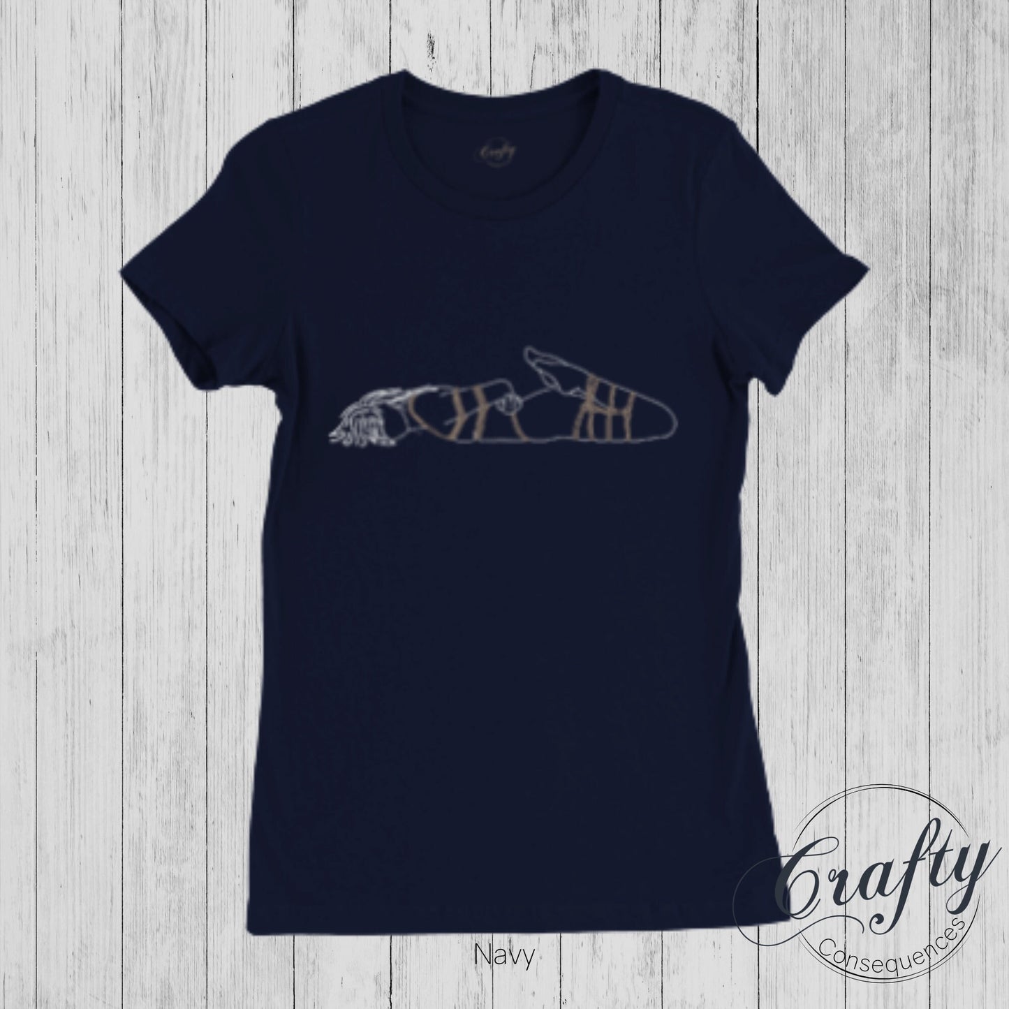 Hog Tie Drawn Premium Womens Crewneck T-shirt