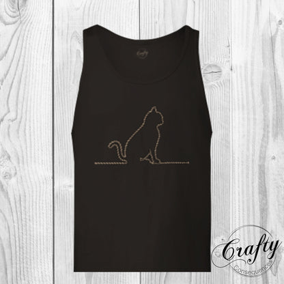 Jute Subtle Rope Kitten Premium Unisex Tank Top