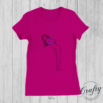 Tip Toes Partial Premium Womens Crewneck T-shirt
