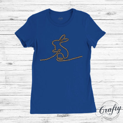 Jute Subtle Rope Bunny Premium Womens Crewneck T-shirt