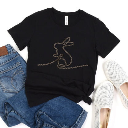 Jute Subtle Rope Bunny Premium Womens Crewneck T-shirt