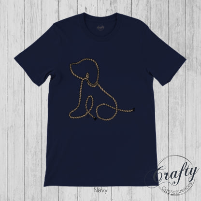 Subtle Rope Puppy Premium Unisex Crewneck T-shirt