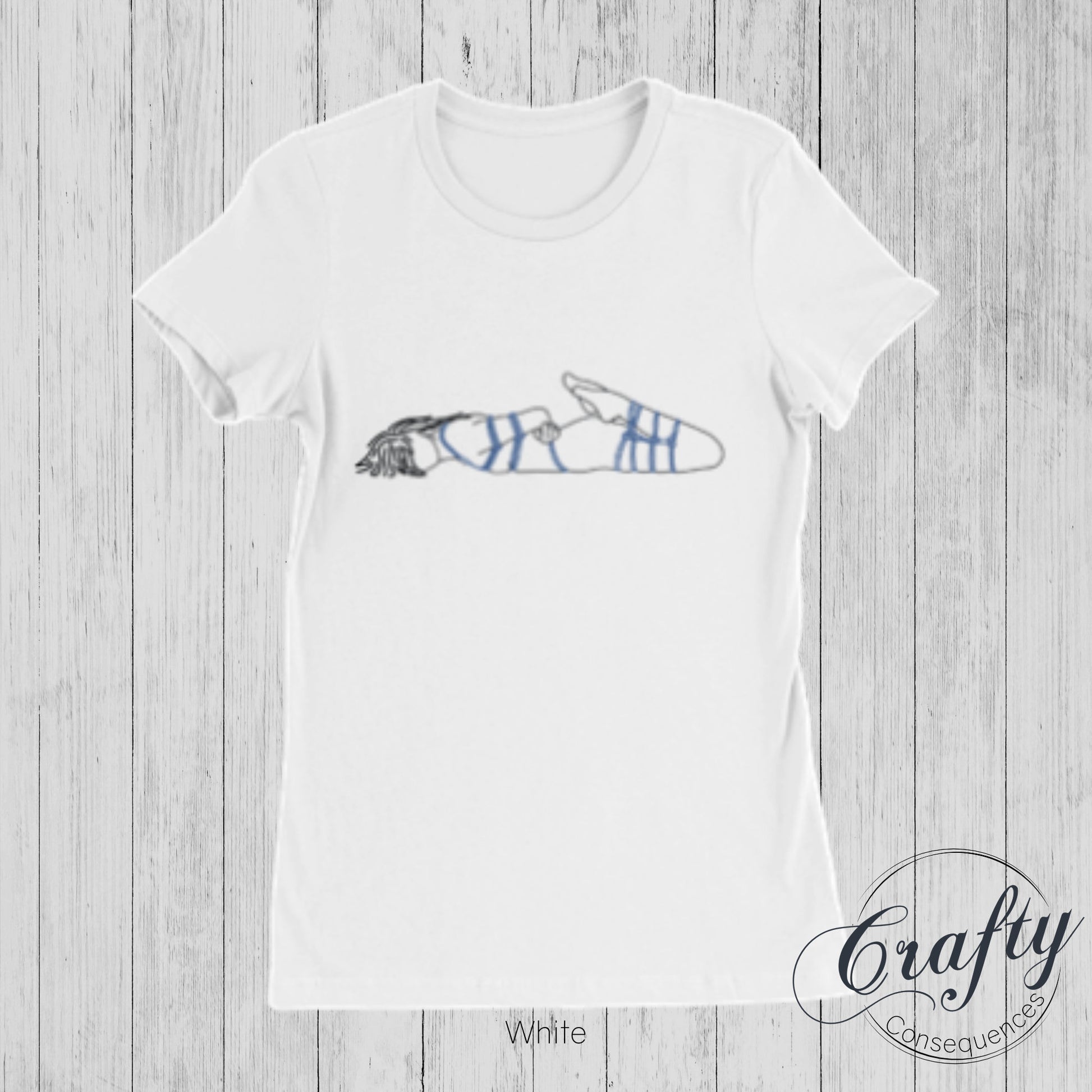 Hog Tie Drawn Premium Womens Crewneck T-shirt