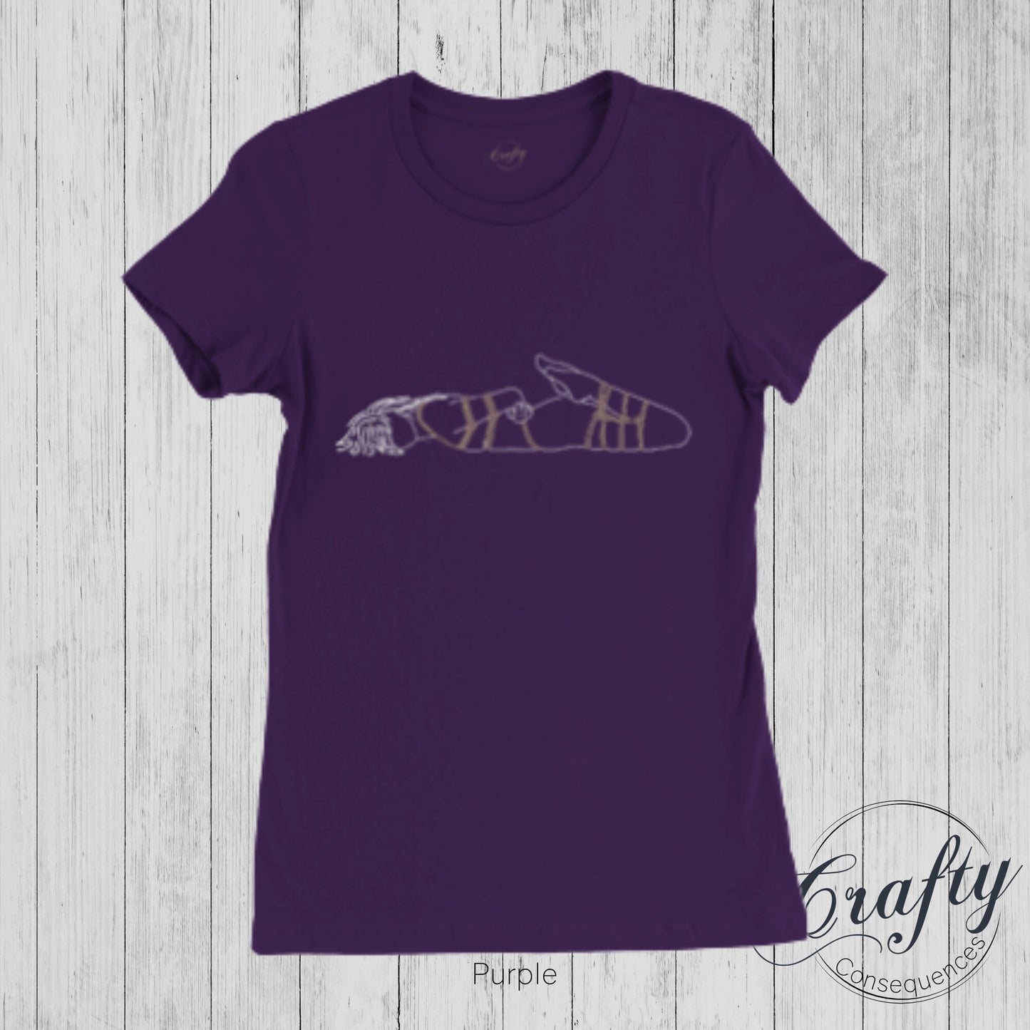 Hog Tie Drawn Premium Womens Crewneck T-shirt