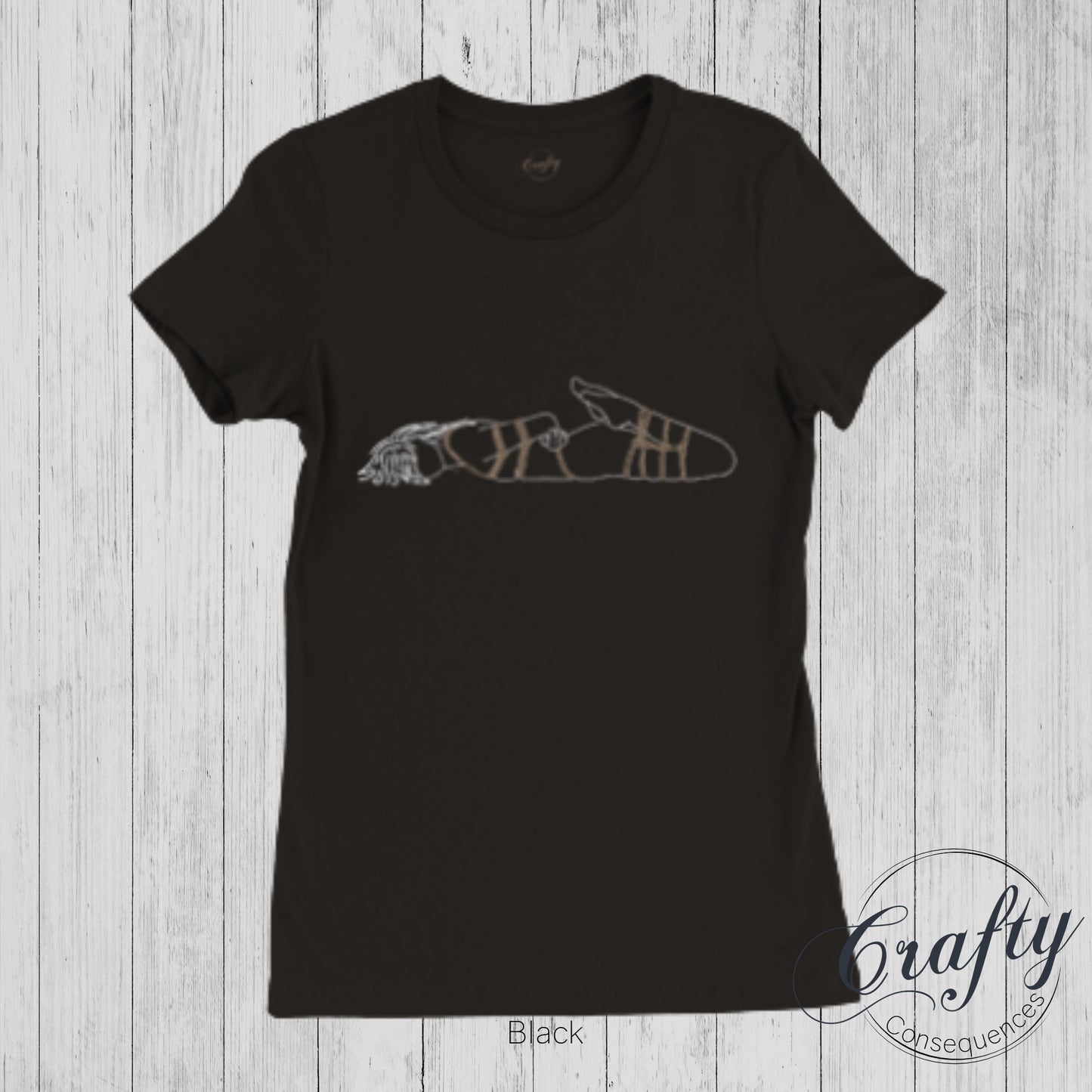 Hog Tie Drawn Premium Womens Crewneck T-shirt